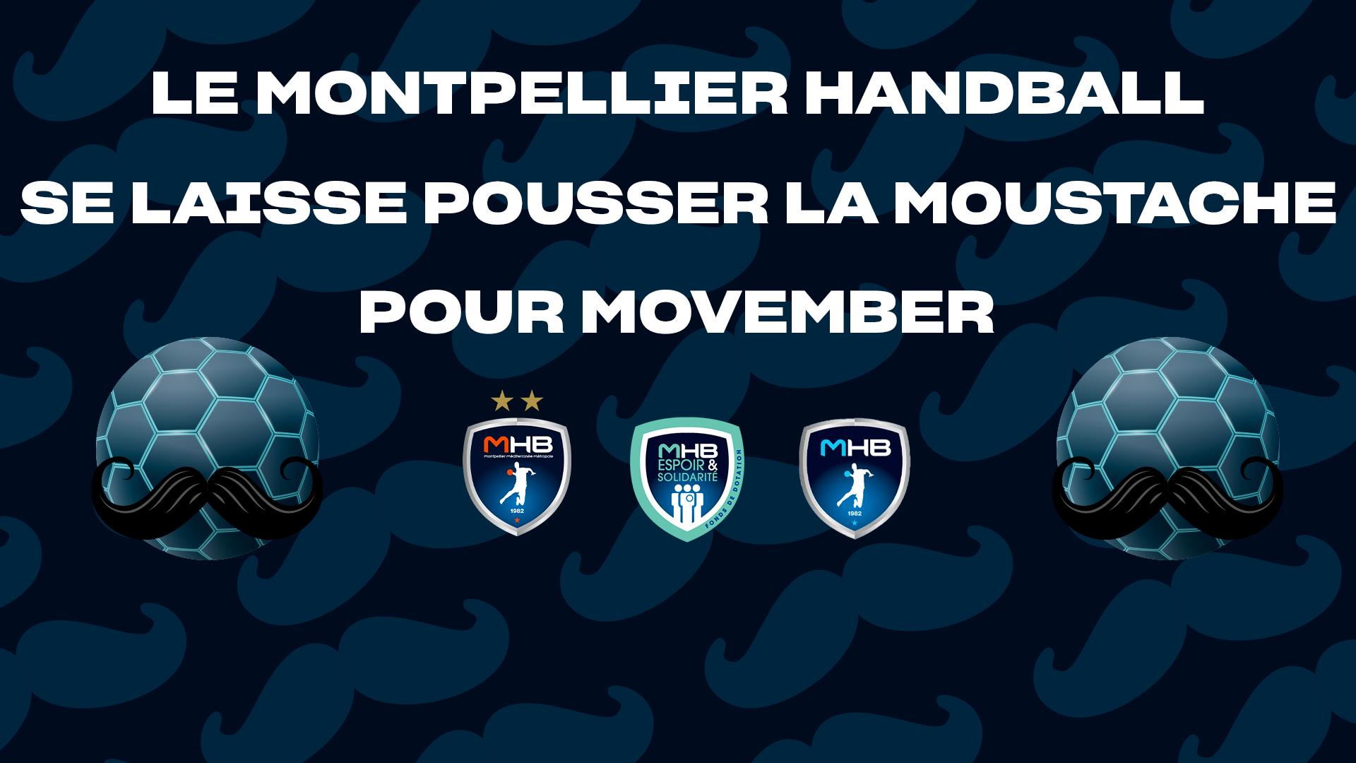 Le Montpellier Handball se laisse pousser la moustache pour Movember
